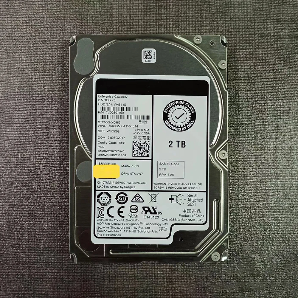 ST2000NX0463  ϵ ũ 0TMVN7 2T SAS 7.2K 2.5 ġ 12G ϵ ̺ HDD