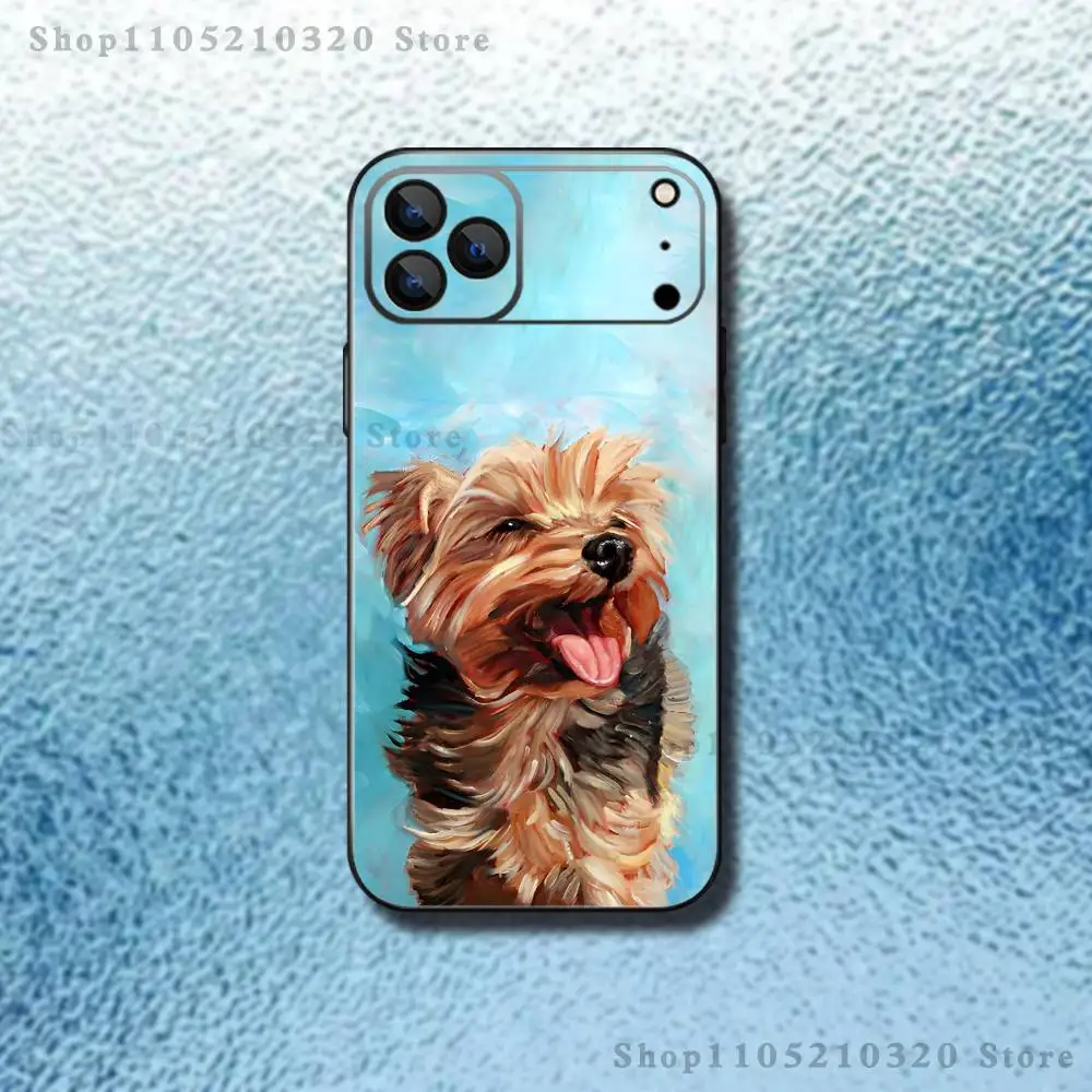 Charming Yorkshire Terrier Black Soft Silicone Phone Case