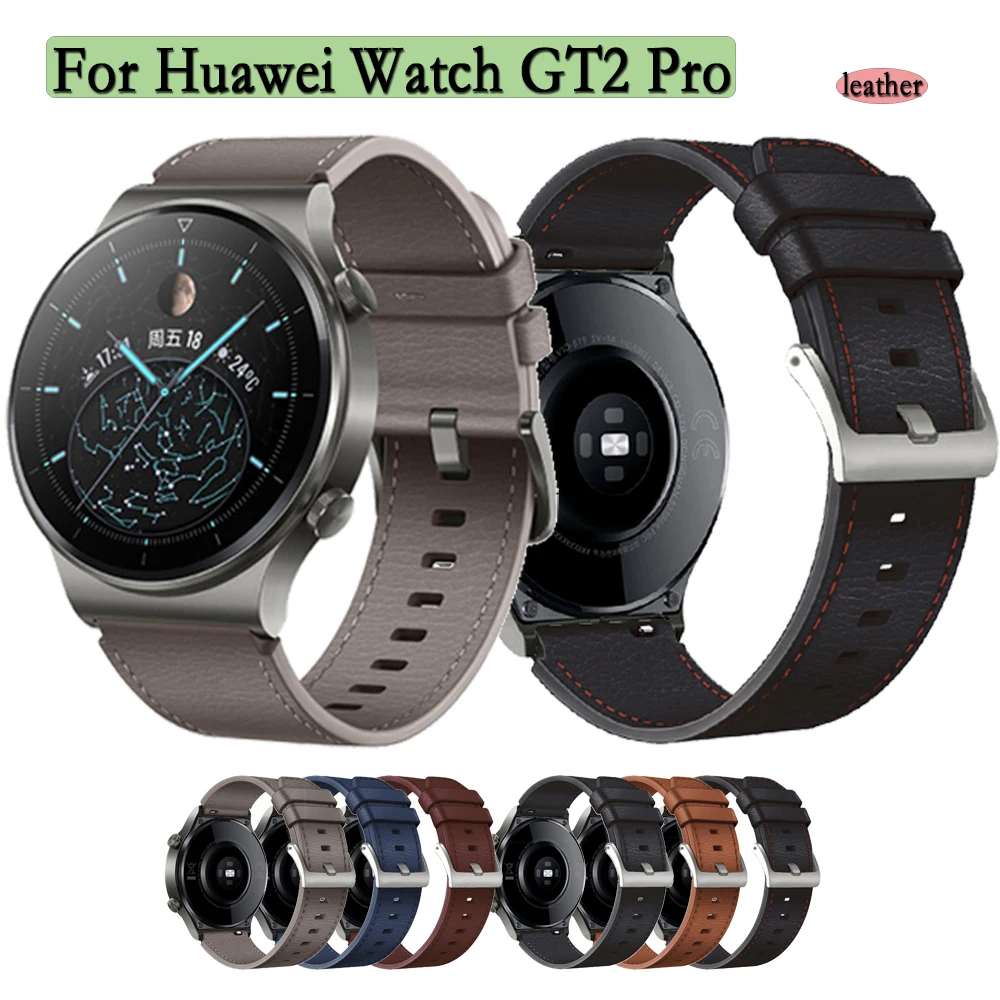 Cinturini In Vera Pelle 22Mm Cinturino Per Huawei Watch Gt2 Pro Smartwatch Cinturino Per Huawei Watch Gt Active Gt2 46Mm Bracciale
