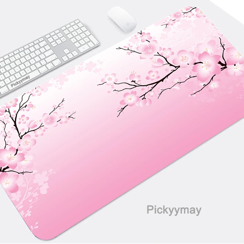 Tapis de Souris 900x400 mm Sakura Flower Design Grand Pad de Souris Rose  allongé Sakura Jeu