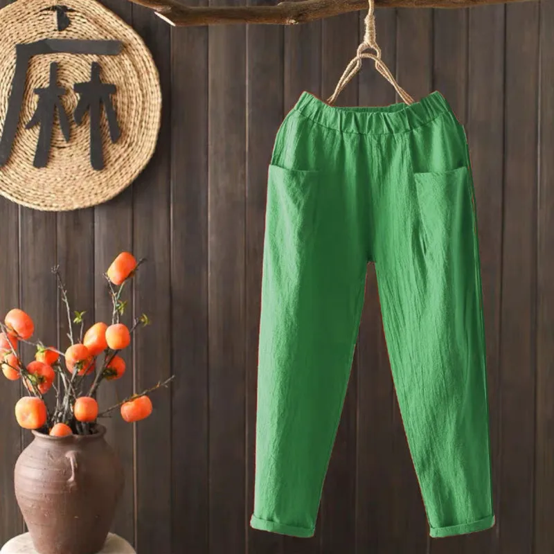 Cotton green [drawstring pocket]