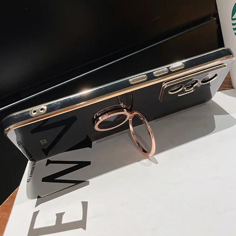 Diamonds Finger Ring Holde Stativ Fodral Fo Samsung Galaxy S24Ulta S23 S21 FE S22Plus S10 S20 S8 S9 Plating Backet_voghion.com