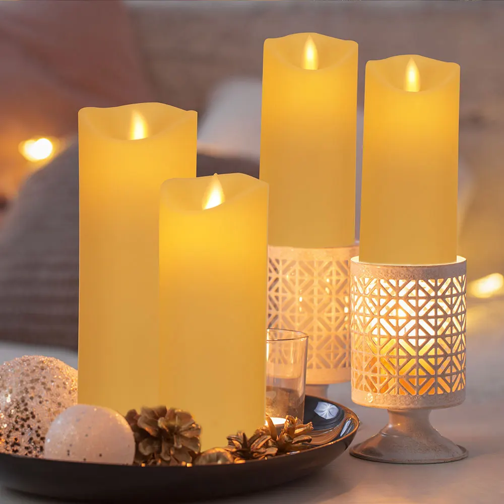 

9pcs LED Candles For Decoration Cylindrical Flickering Flameless LED Electronic Candle Tea Light Wedding Birthday Decor Tealight