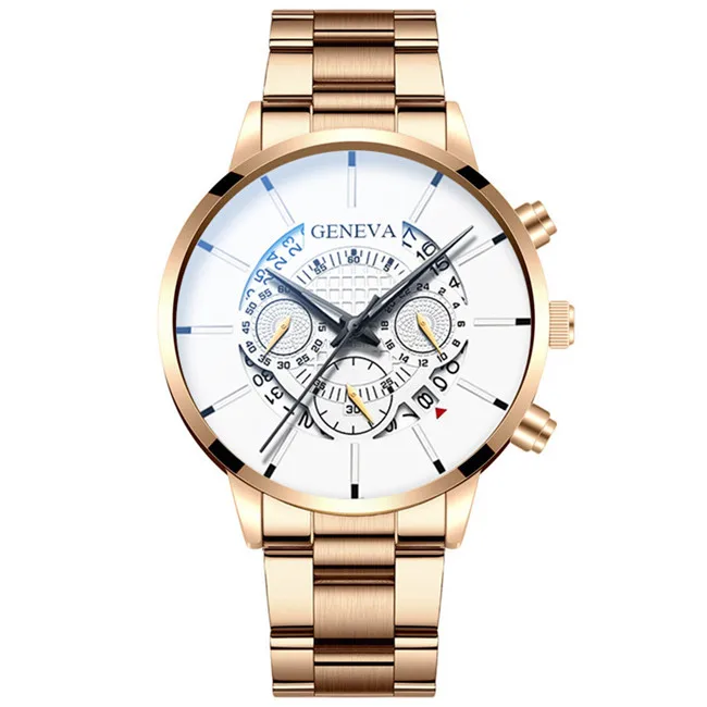 2022 Fashion Mens Watches Male Sports Clock Luxury Man Casual Stainless Steel Quartz Wrist Watch Business Calendar Date Watch 