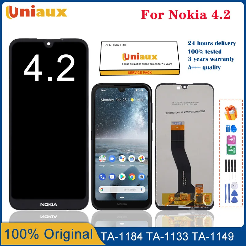 

5,71 ''Оригинальный ЖК-дисплей для Nokia 1184, сенсорный экран, дигитайзер в сборе для TA-1133, TA-1149, TA-, запасные части для ЖК-дисплея