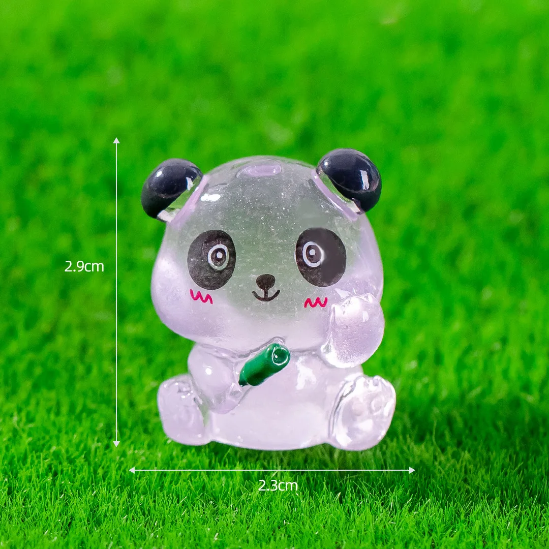 Cute Luminous 3D Panda Resin Crafts Glow In The Dark Tiny Pandas Micro Landscape Figures Decorate DIY Home Ornaments 8/24/48Pcs ornament crafts resin ornaments resin crafts resin crafts accessories resin succulent crafts
