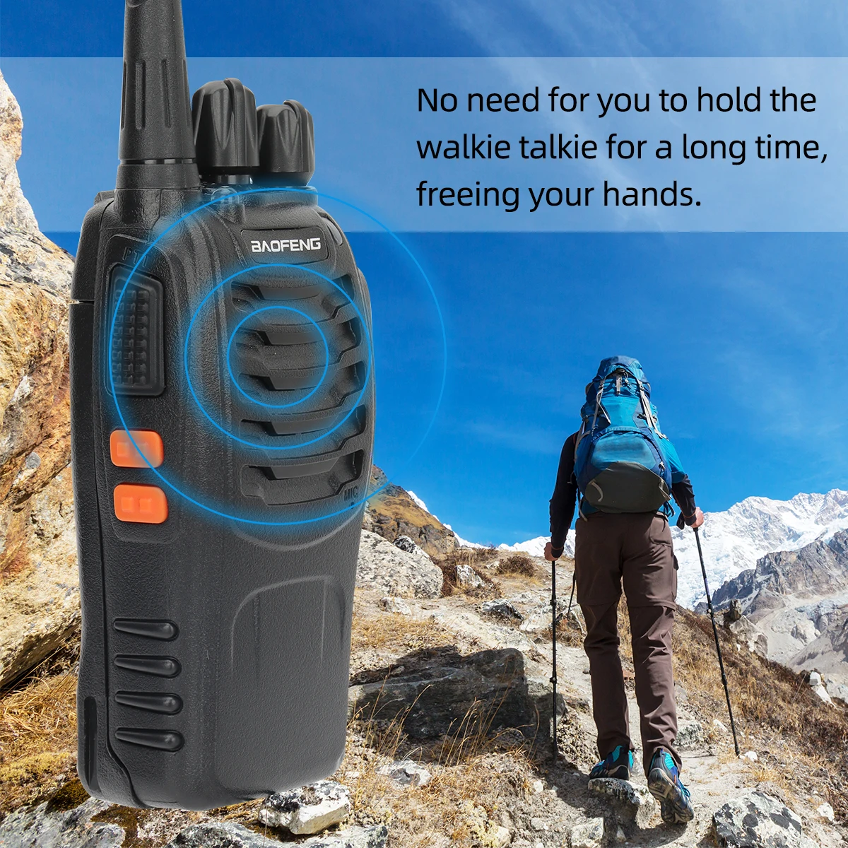 Baofeng-walkie-talkie piezas Pro de largo alcance, frecuencia de copia inalámbrica, UHF, Cargador USB portátil, Radio Ham para caza, 2/4 BF-888S