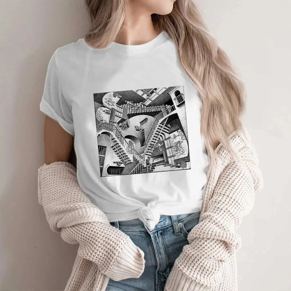 

Футболка Escher, женская футболка с аниме, Женская комиксная одежда