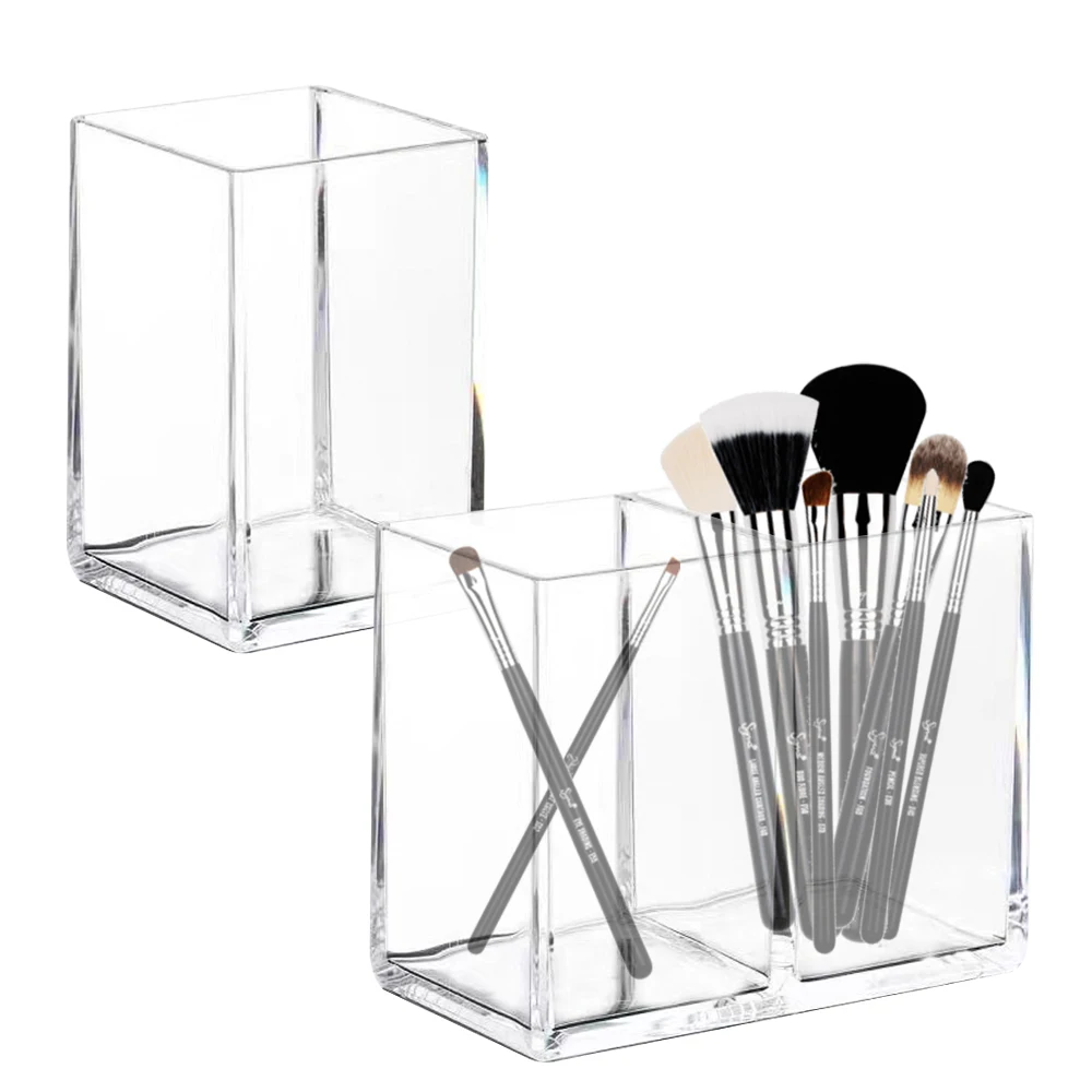 Acrylic Pen Holder Transparent Pen Organizer Clear Pen Container Makeup  Brushes Organizer Pencil Storage Box Office Organizer - AliExpress