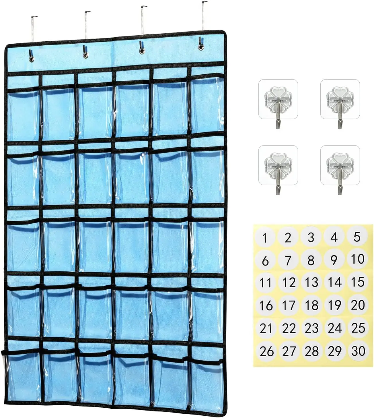 Pocket Hanging Cell Phone Organizer Storage Classroom Pocket Chart for Cellphone Calculator Holder 30 pocket chart organizer