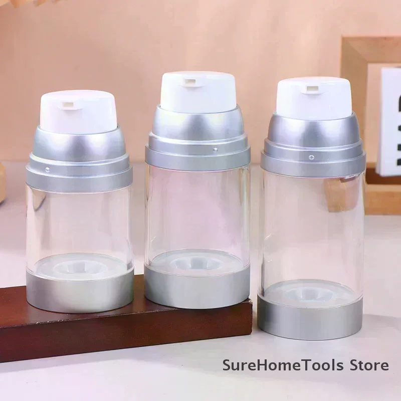 100/120/150ML Refillable Airless Pump Jar Press-On Vacuum Cream Lotion Travel Sub-bottle Empty Cosmetics Skincare Container