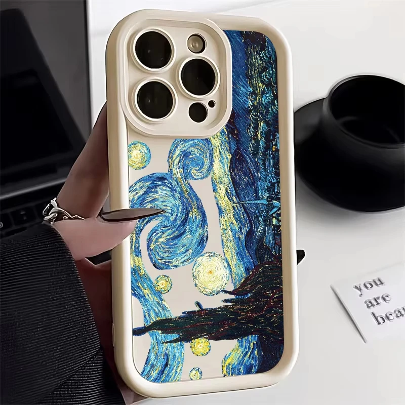 Van Gogh Starry Sky & Sunflowers Artistic Phone Case Cover