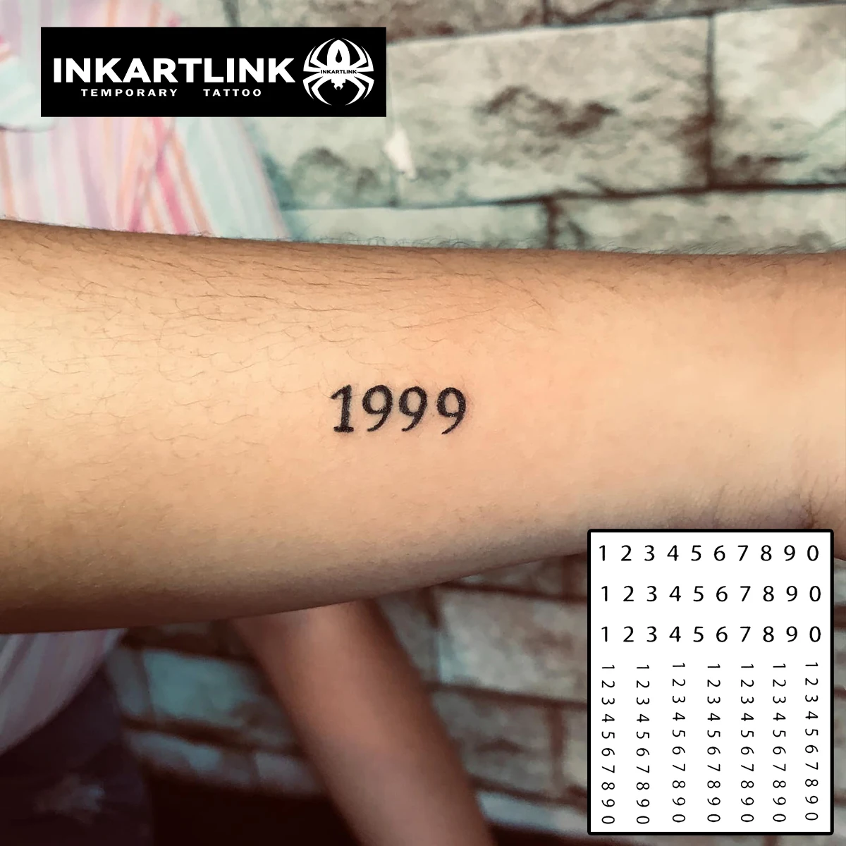 Number Temporary Tattoo,Lasts To 15 Days New Technology Magic Waterproof Semi Permanent Sticker. 3
