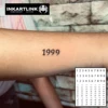Number Temporary Tattoo,Lasts To 15 Days New Technology Magic Waterproof Semi Permanent Sticker. 3