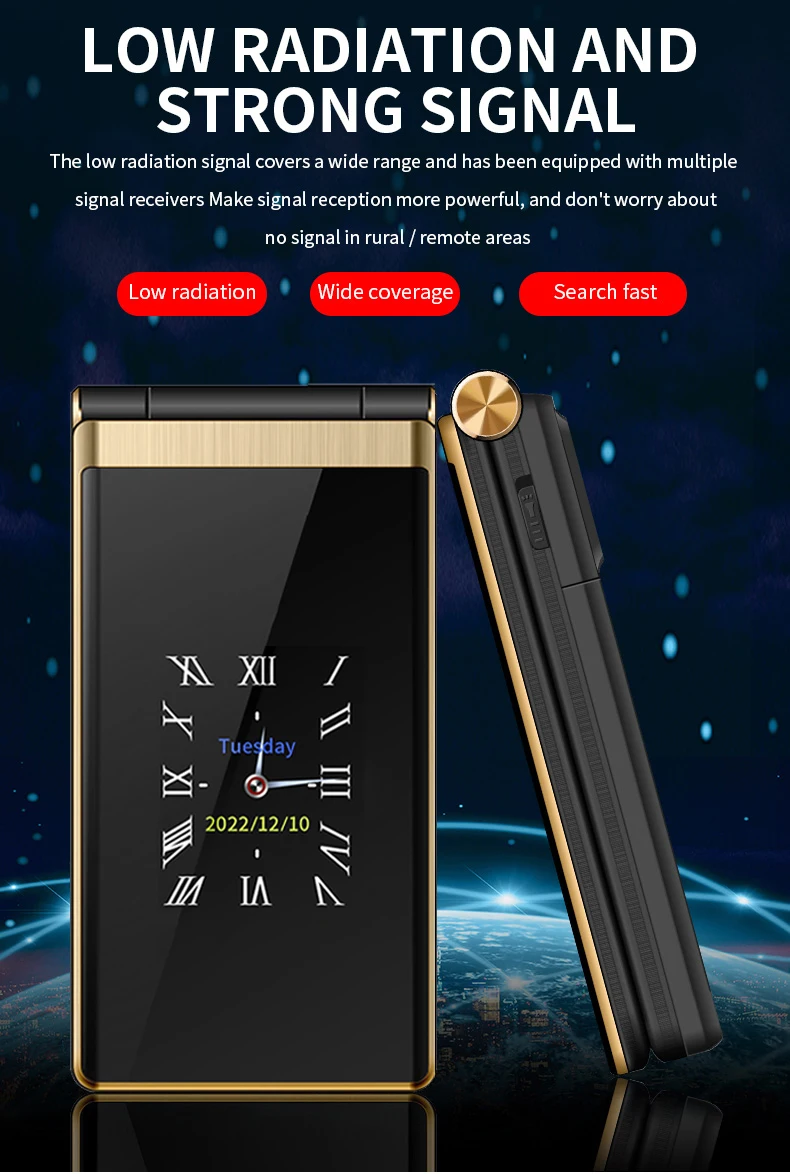 Yeemi M1 Feature Phone Big Push-Button 2G Flip Phone Dual Display Mobile Phones Arabic Hebrew Russian Keyboard Cellphone On Sale