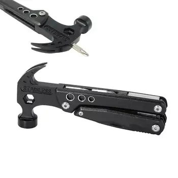 Folding Claw Hammer 12 In-1 Claw Multitool Pliers Hammer Portable Survival Gear For Exploring Camping Backpacking Hiking 1