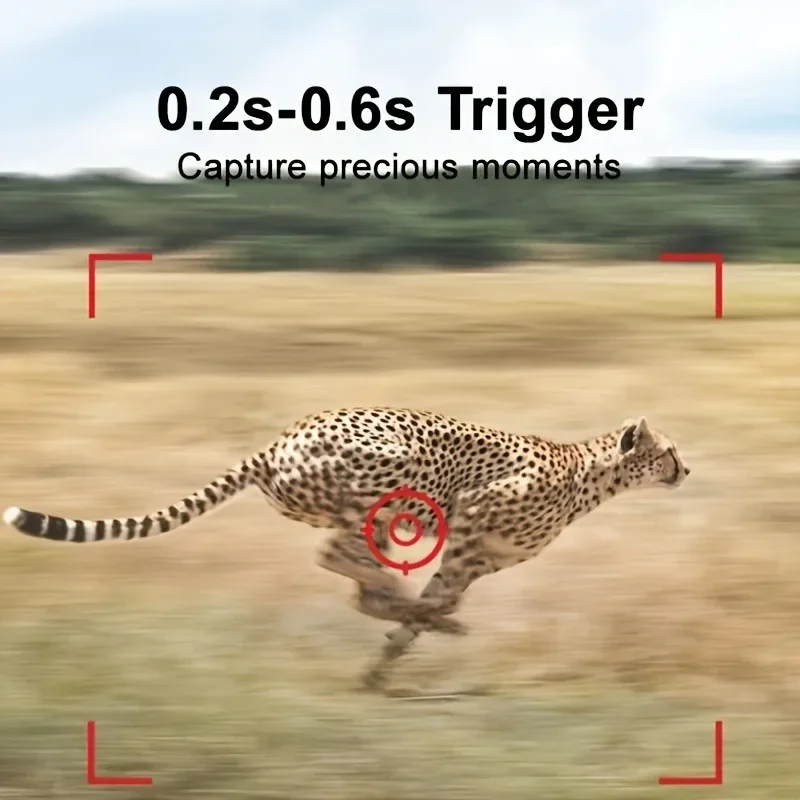 Trail Camera Outdoor Hunting 16MP Wild Animal Detector HD Waterproof Monitoring Infrared Heat Sensing Night Vision