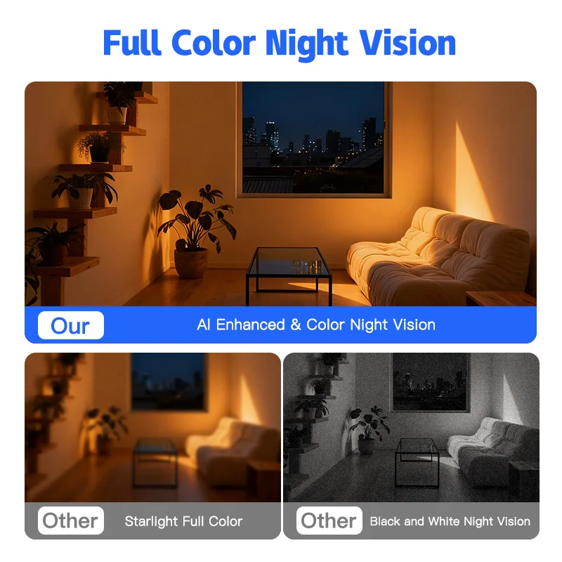 SZSINOCAM 2.4Ghz WiFi IP Camera Indoor Magnetic Window Security Camera Mini Stick-on Glass Surveillance 4