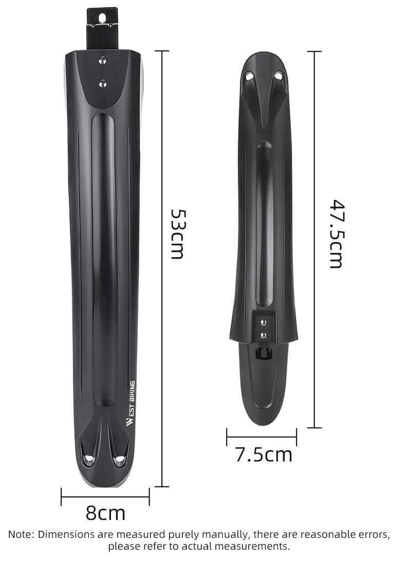 Description Picture 5 of itemWEST BIKING Mountain Bike Fender Set Widen Extension Mud Protector Metal Fixed MTB Fenders Stable Mud Flaps Bicycle Accessories