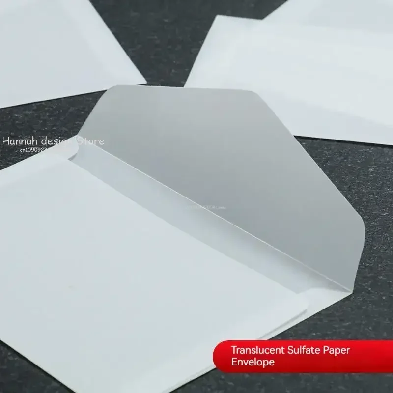 10pcs Transparent Sulfuric Acid Paper Envelope Vintage Wedding Postcard Invitation Card Storage Translucent Blank Envelope kraft paper envelopes mailing envelopes mini envelopes