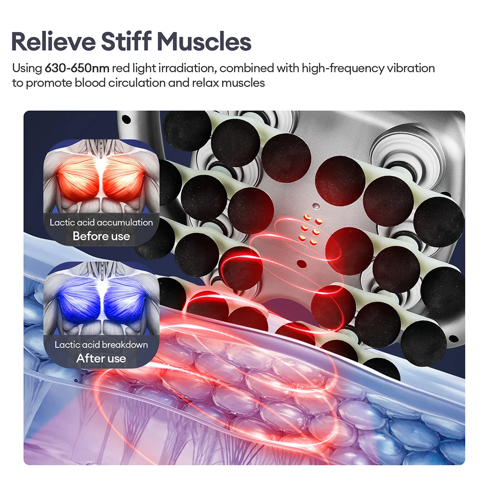 24 Heads Fascia Gun High-Frequency Vibration Massager Relieve Fatigue Back Waist Massager Neck Shoulder masajeador