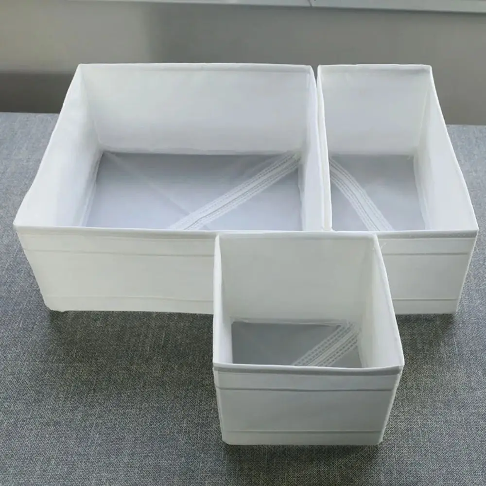 Grey/White/Purple Closet Organizer Boxes New Fabric Art Foldable Box Storage Cabinets Closet Organizer Clothes 3