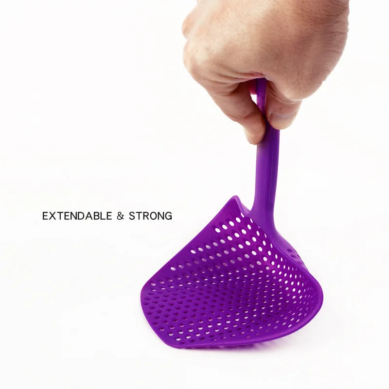 1 Pcs Cooking Shovels Food Strainer Scoop Nylon Spoon Drain Gadgets Large Colander Soup Filter Household Kitchen Accessories