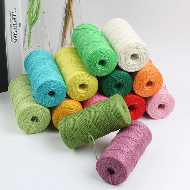 100 M/rotolo Di Canapa Naturale Corda Di Iuta Spago Tela Da Imballaggio Corde Fili Filo Fai Da Te Scrapbooking Mestiere Decor Partito Regalo Di Nozze-cina, 100 M - Foto 4