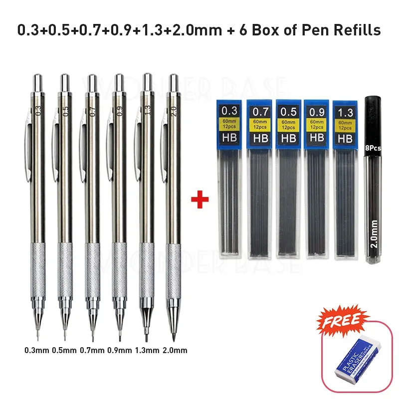 Premium Full Metal Mechanical Pencil for Sketching and Drawing