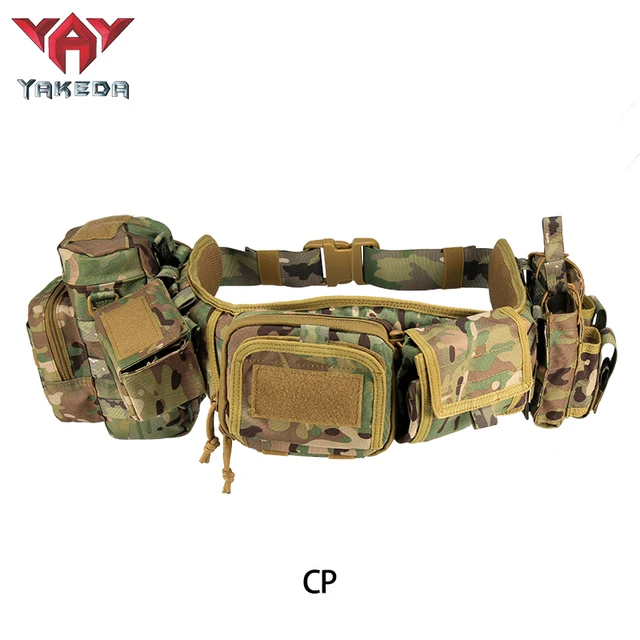 YAKEDA Tactical Battle Belt System - MOLLE Duty Belt With 8 Pouches | Law Enforcement & Outdoor Use