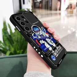 Astronaut Warrior Protective Phone Case Cover for Galaxy S22 (Black)