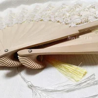 10/30 éventails pliants en bois avec dentelle exquise, personnalisables avec gravure de texte ou logo sur le bois, pour la danse, les mariages, les fêtes et la décoration intérieure 5