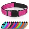 Reflective Dog Collar Soft Padded Breathable Safety Stripes Adjustable Cute Puppy Pet Necklace for Small Medium Large Dog