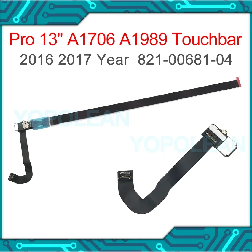 Original Laptop A1706 Touchbar For MacBook Pro Retina 13" A1989 Touchbar With Cable 821-00681-04 Touch Bar 2016 2017 2018 Year macbook touch bar