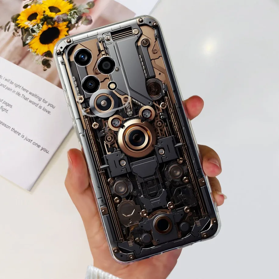 Floral Transparent Soft Silicone Phone Case - Protective Bumper