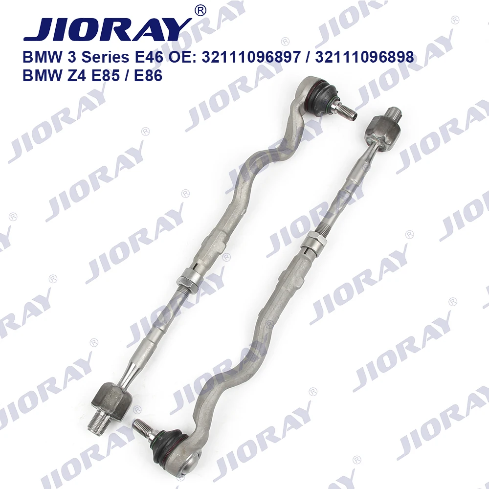 

JIORAY Pair Front Steering Tie Rod Head Assembly For BMW 3 Series E46 Z4 E85 E86 32111096897 32111096898