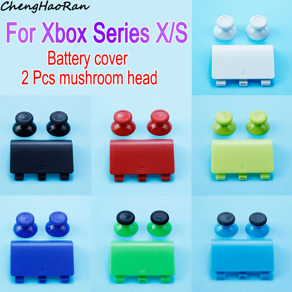 1 Stück Kunststoff-Batterieabdeckung, hintere Abdeckung, Gehäuse, 3D-Analog-Thumbstick-Joystick-Kappe, Ersatzteil für XBox Series S X Controller