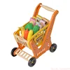 Children Supermarket Shopping Driver Cart Pretending Toy Children Mini Basket Simulated Cutting Food Fruit Kitchen Toy Gift 6