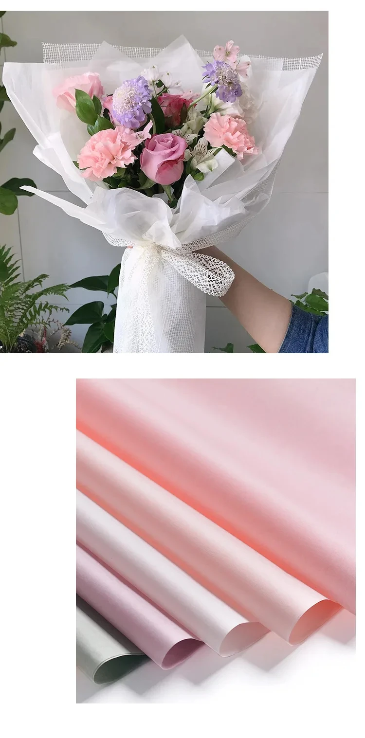 Description Picture 5 of item40pcs Tissue Paper 75*52CM Craft Paper Floral Wrapping Scrapbooking Paper Party Gift Packaging Decorative Flower Packing Paper