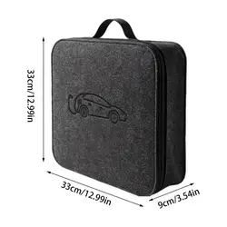Compact EV Charger Storage Case - Felt Organizer Bag (B)