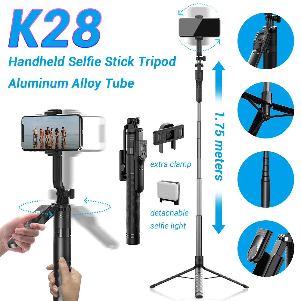 Selfie Stick 1.75 Meter Ultra Long Tripod Handheld Stabilizing for Photographer livestreamers vloggers