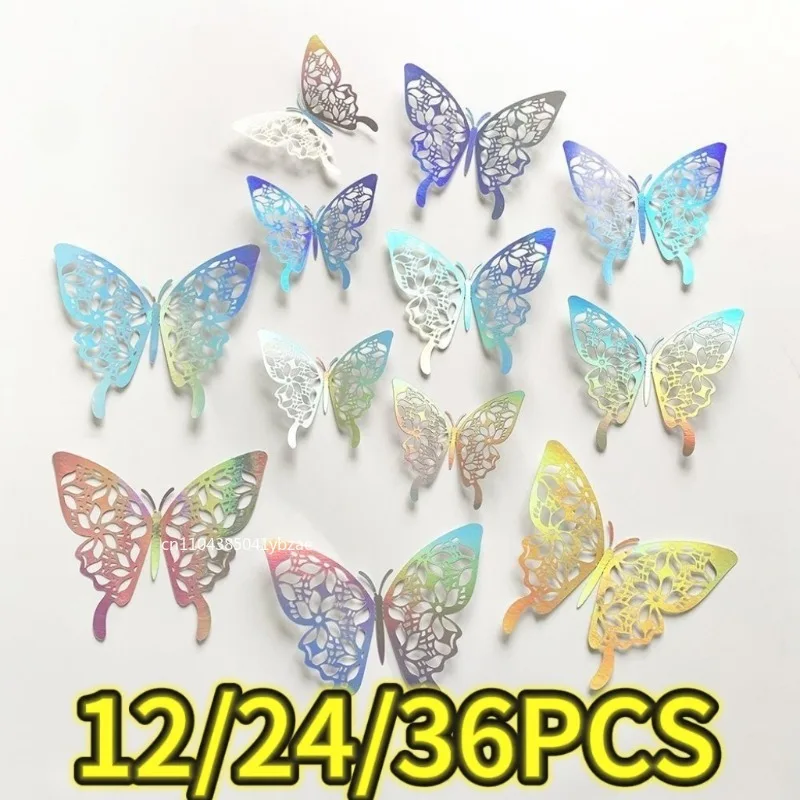 Elegant Decorative 3D Butterfly Decals for Gift Wrapping & Home Decor