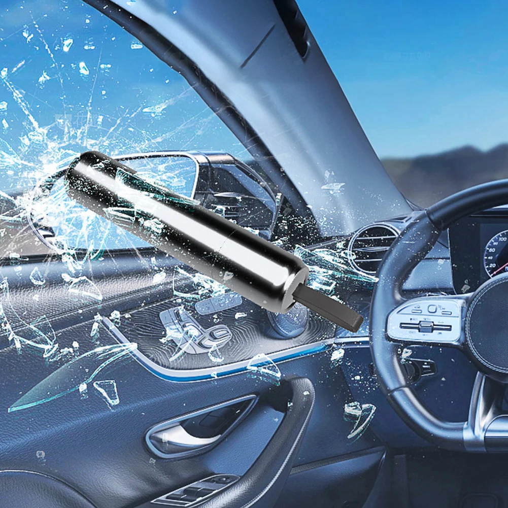 Auto Emergency Glass Window Breaker Car Safety Hammer Aluminum Alloy Multifunction Seat Belt Cutter Life-saving Rescue Tool