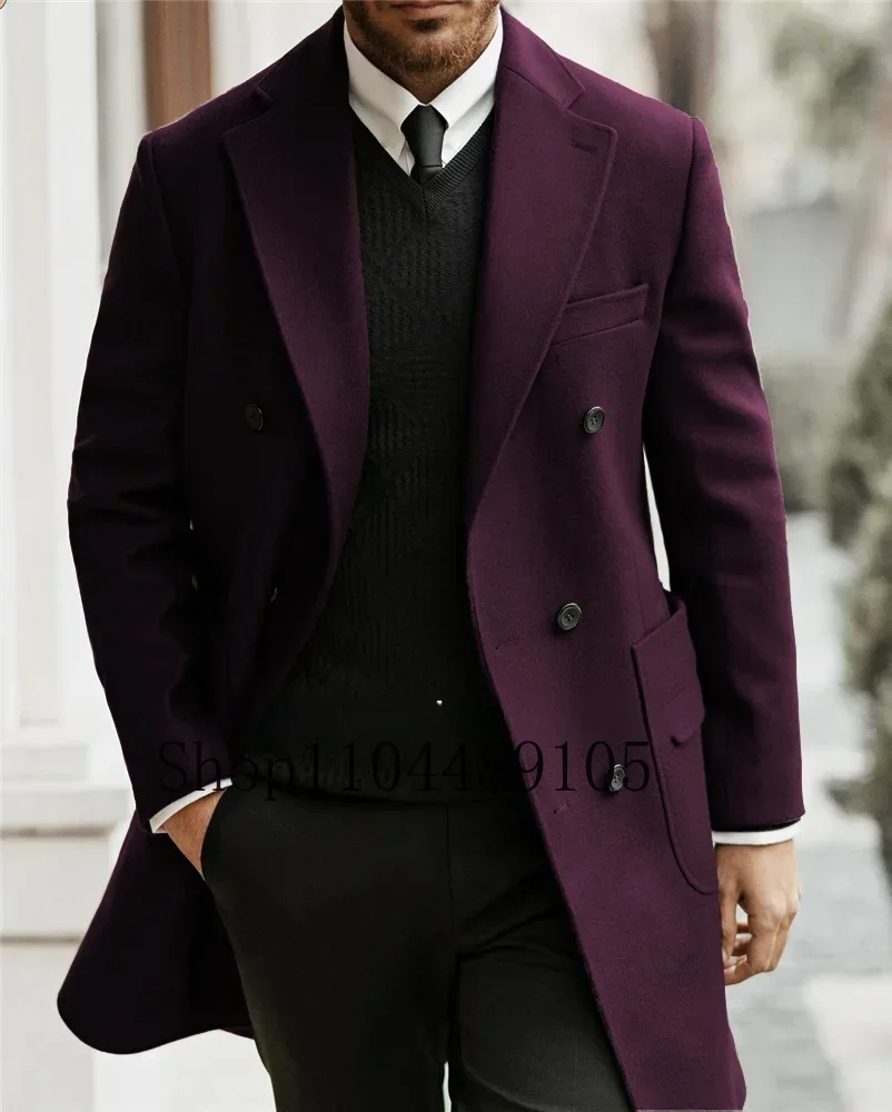 Men's Slim Fit Jacket Long Trench Coat Ideal for Business Meetings all Kinds of Formal Occasions Coat Customization