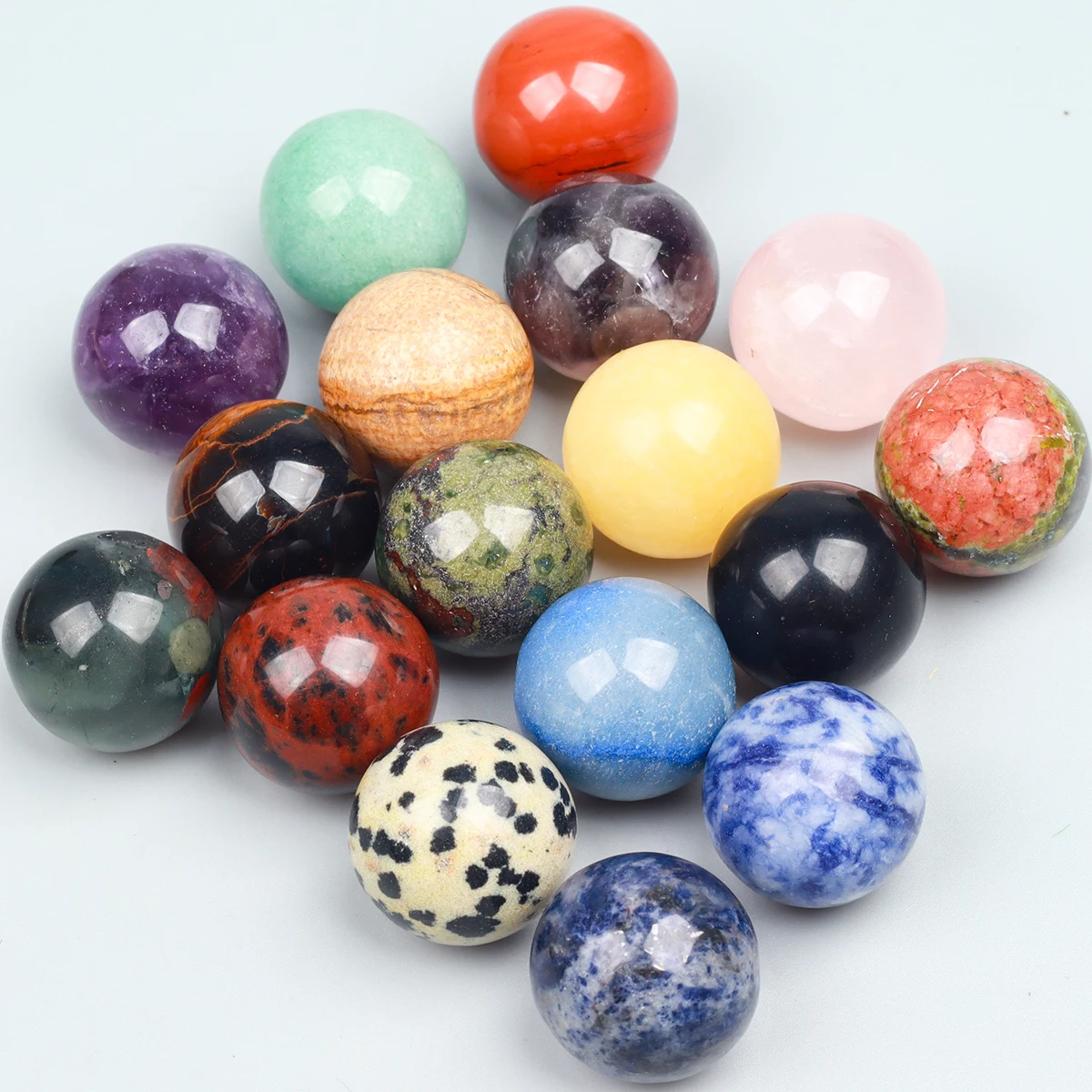 20 mm Crystal Ball Undrill Gemstone Sphere Polished Naturally Love Amethyst Bead spiritual energy balance meditation gift crystal stone