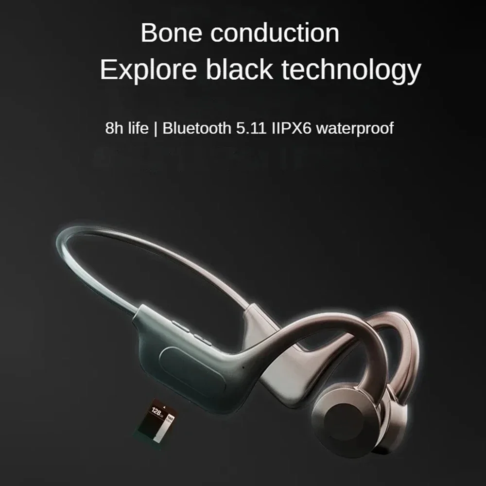 2026 New Bone Conduction Bluetooth Earphones Air Conduction Bluetooth Earphones Card Insertable Sports Waterproof Sweat Proof_voghion.com