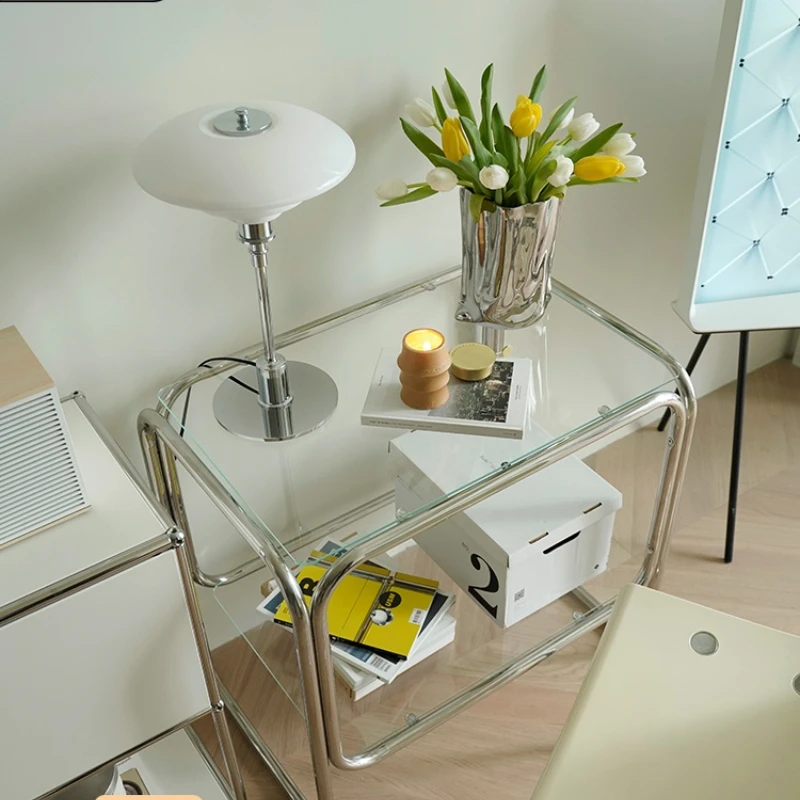 

Nordic Coffee Table Living Room Home Glass Modern Light Luxury Simple Small Apartment Square Corner Table