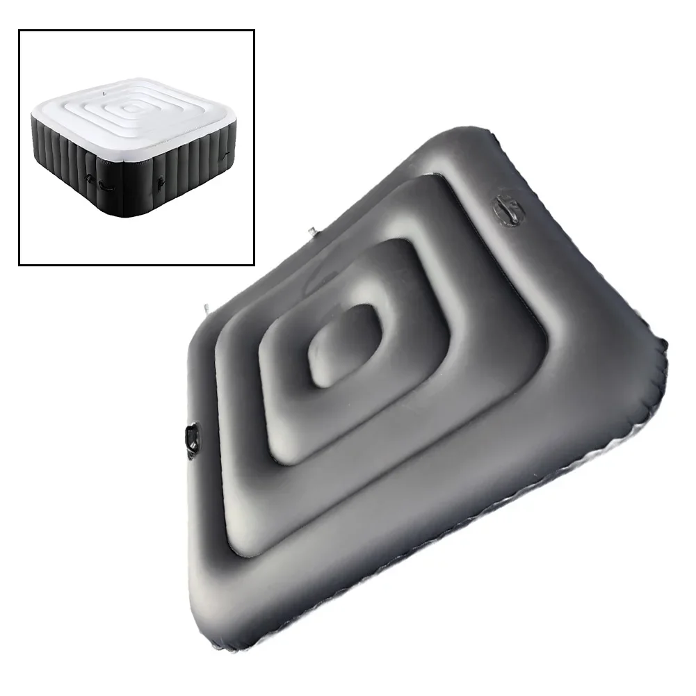 물 온도 상승을 방지하기위한 검은 사각형 130cm 풍선 풀 커버 PVC 풍선 풀 커버 스파 욕조 먼지 커버