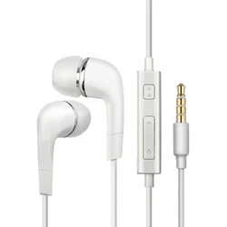 Premium In - Ear Wired Headphones with Built - in Microphone - 3.5mm Jack (White)