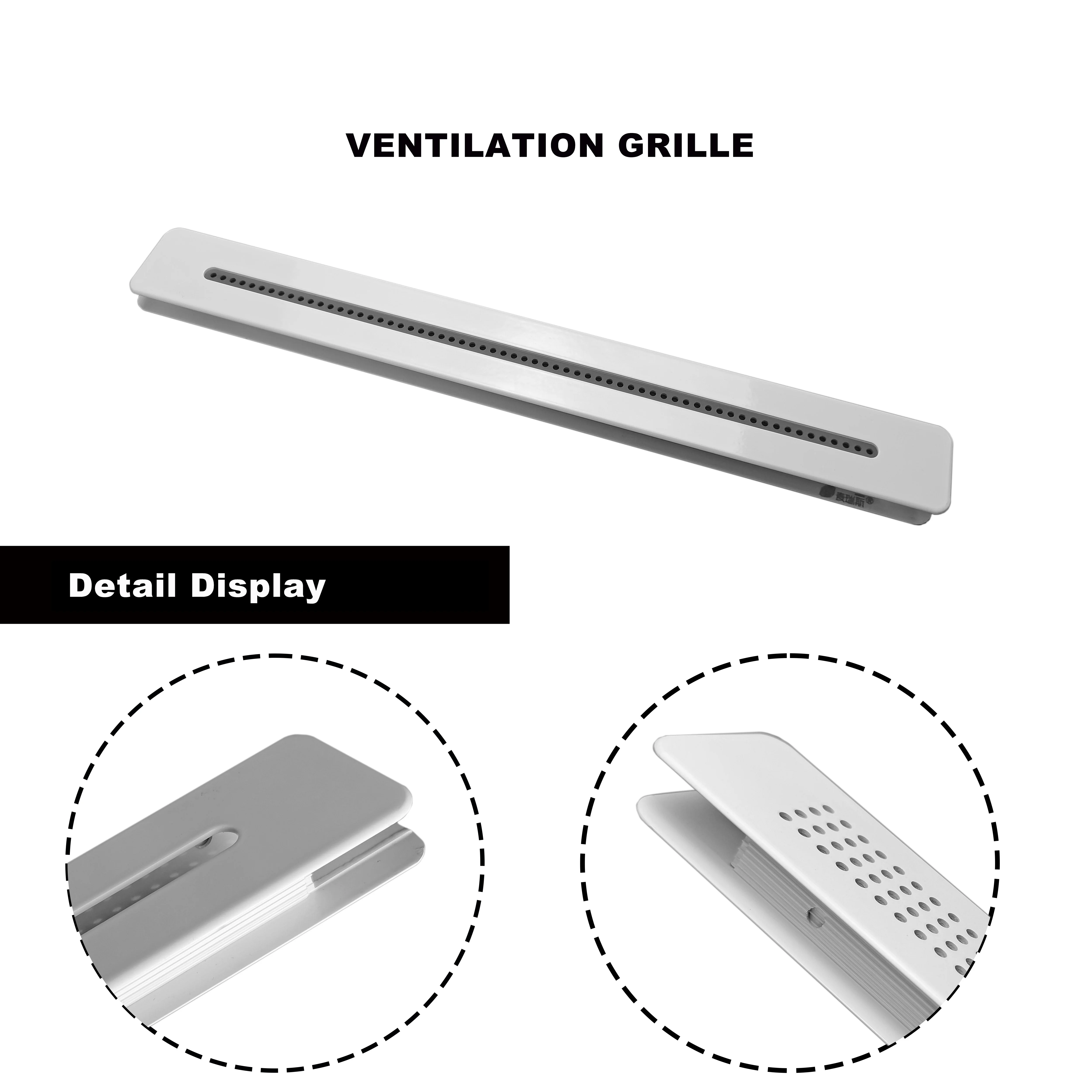 ตะแกรงระบายอากาศ ฝาครอบช่องระบายอากาศสำหรับตู้ขอบหน้าต่างเพื่อป้องกันความชื้น สองด้าน 1